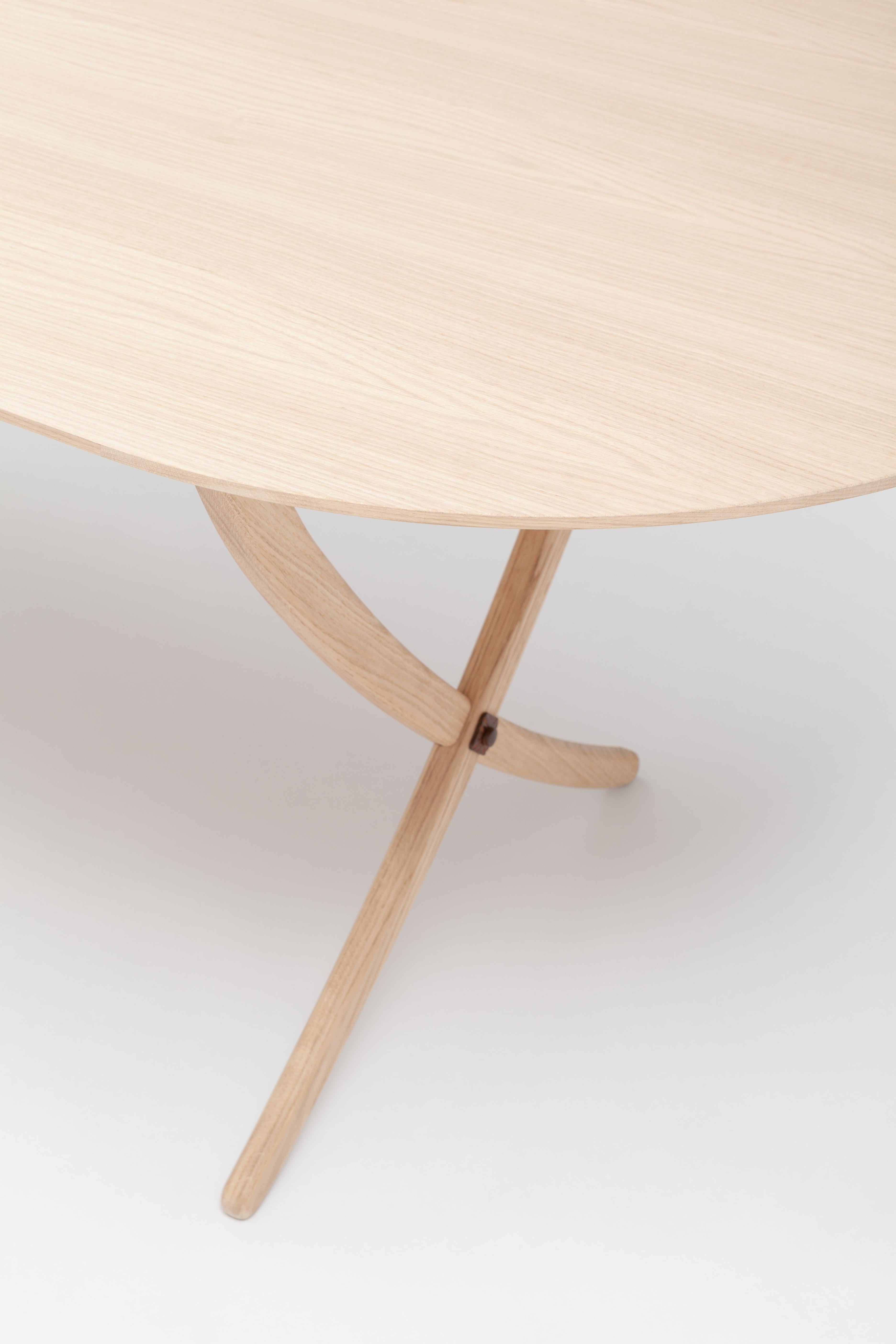 Brushed Arch Table small, durmast dining table For Sale