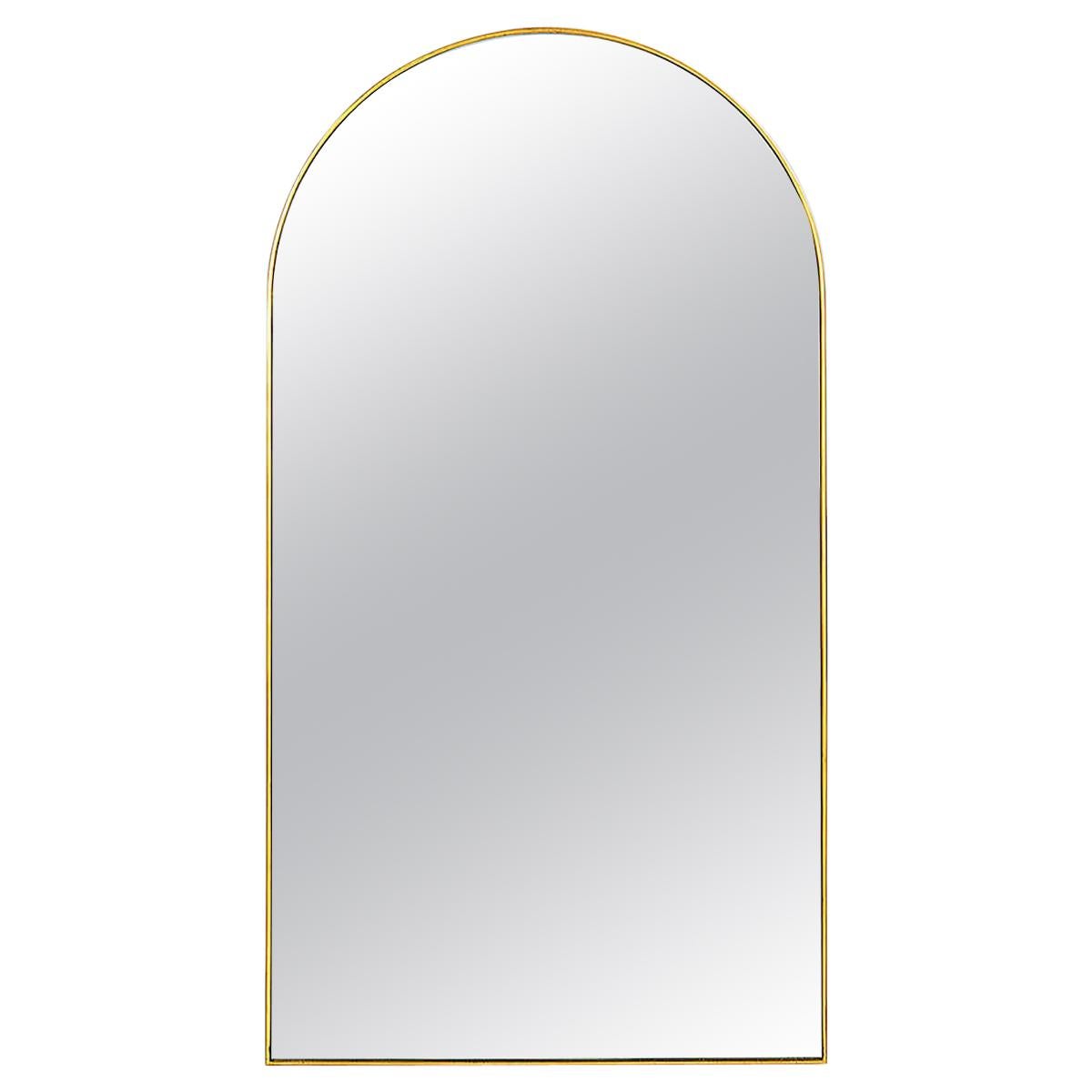 Vergoldeter Bogenspiegel mit Bogenplatte, klar