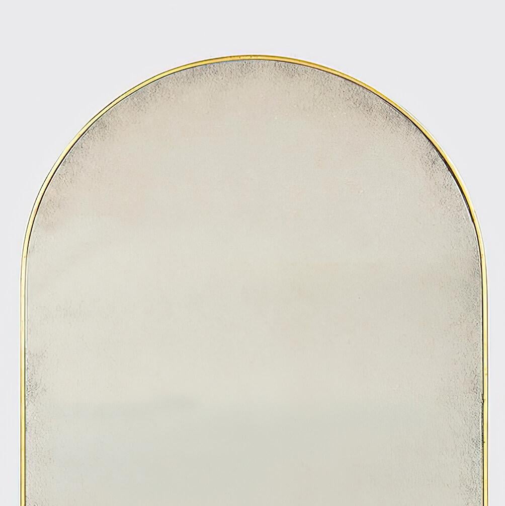 Modern Arch Top Gilt Mirror For Sale