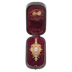 Archaeological Revival Gold And Micromosaic Pendant By Roccheggiani 1860's