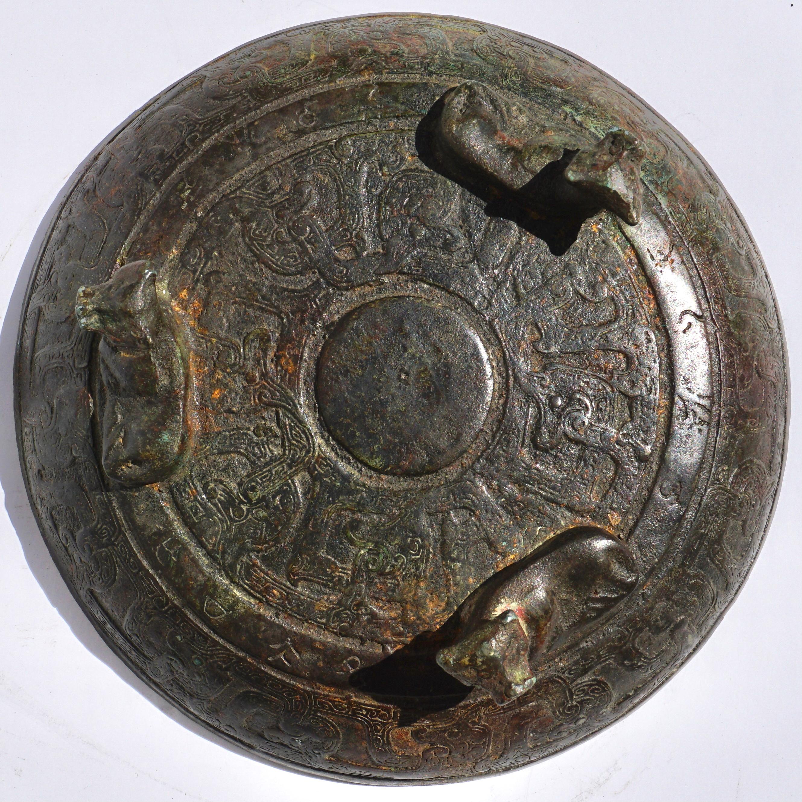 Moulage Archaïque bronze Ding Période de la guerre des États-Unis en vente