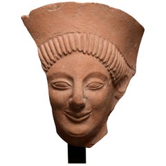 Archaic Greek Terracotta Protome Fragment, 6th Century BC