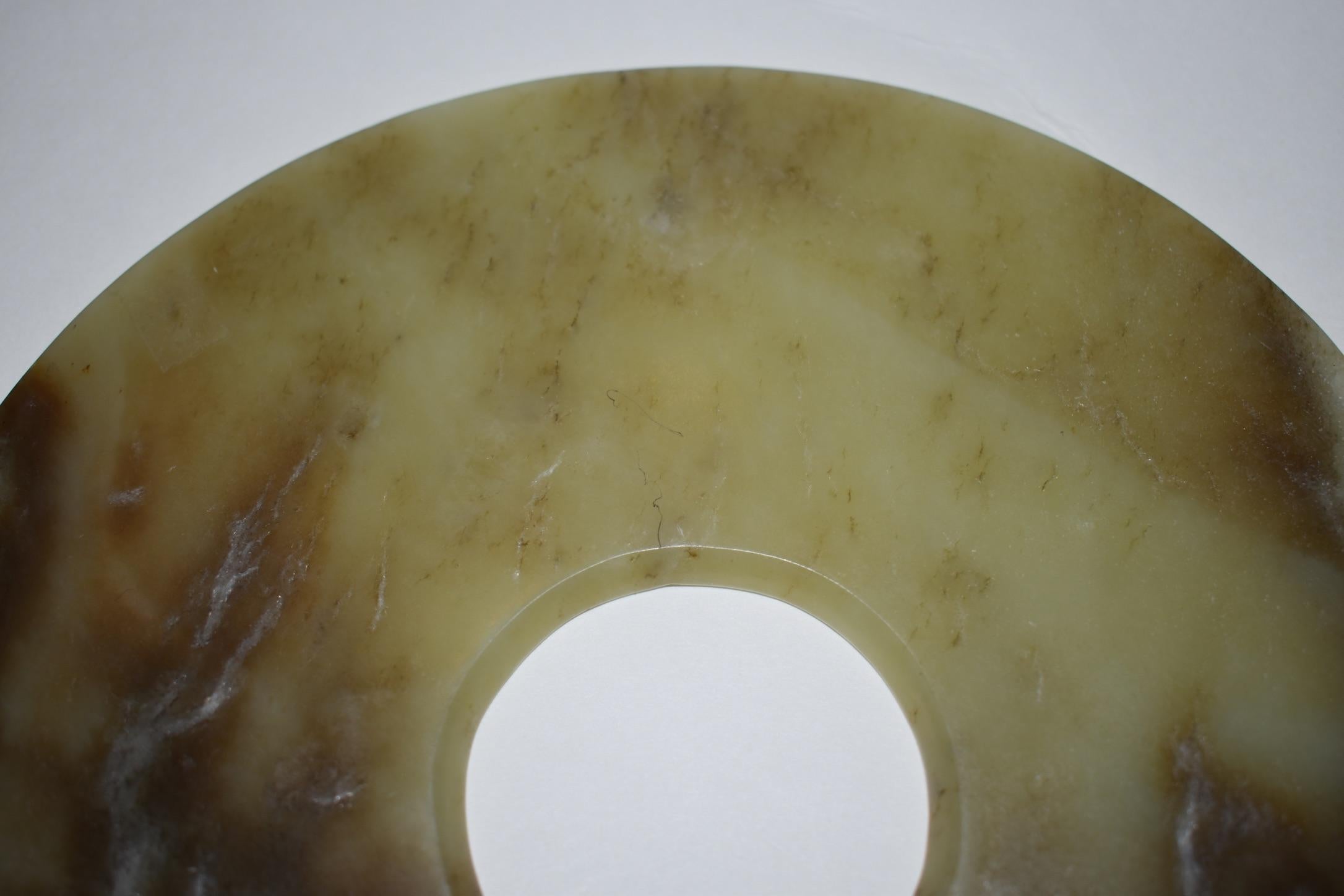Archaik-Jade Bi, frühes Bronzezeitalter (Handgeschnitzt) im Angebot
