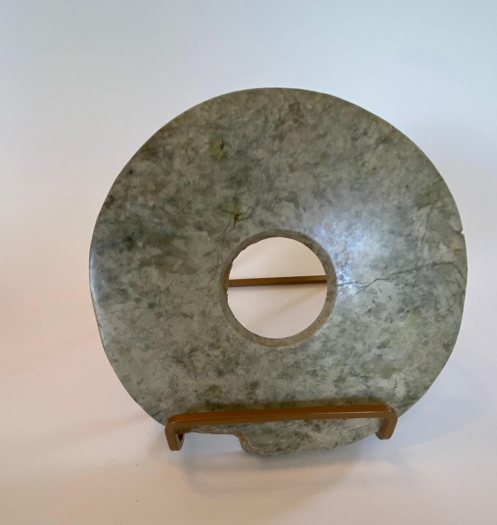 Archaic Jade Bi, Liangzhu Period For Sale 1