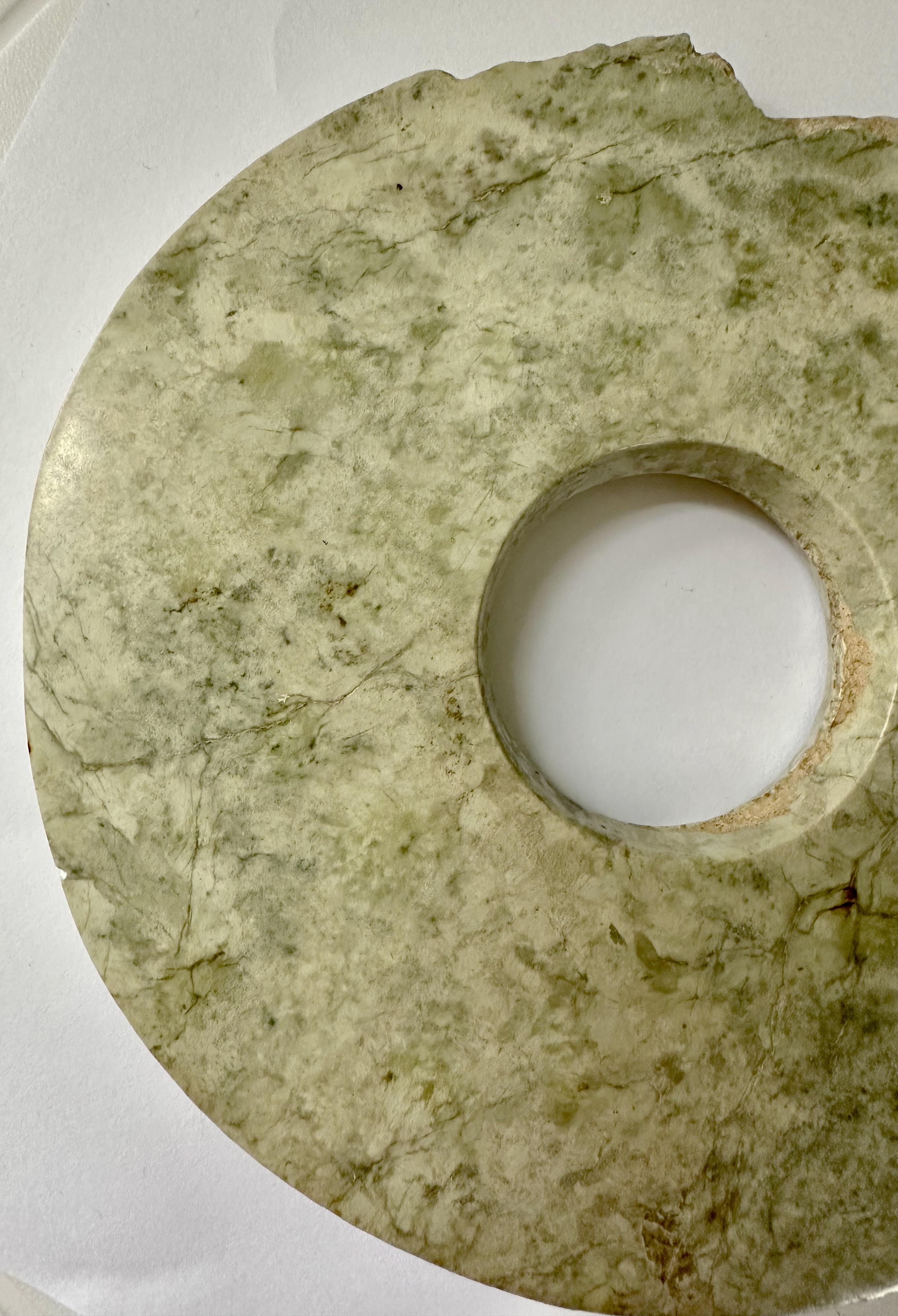 Archaic Jade Bi, Liangzhu Period For Sale 3