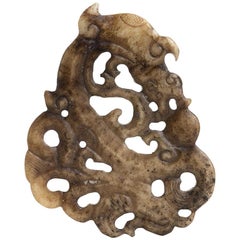 Antique Archaic Jade Pendant, China, Early 20th Century