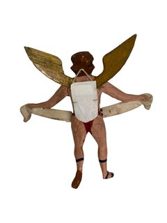 Archangel Antique Grulich Christmas Nativity Figure, late 19th Century Folk Art