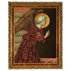 Archangel Gabriel, after Renaissance Oil Painting by Masolino da Panicale