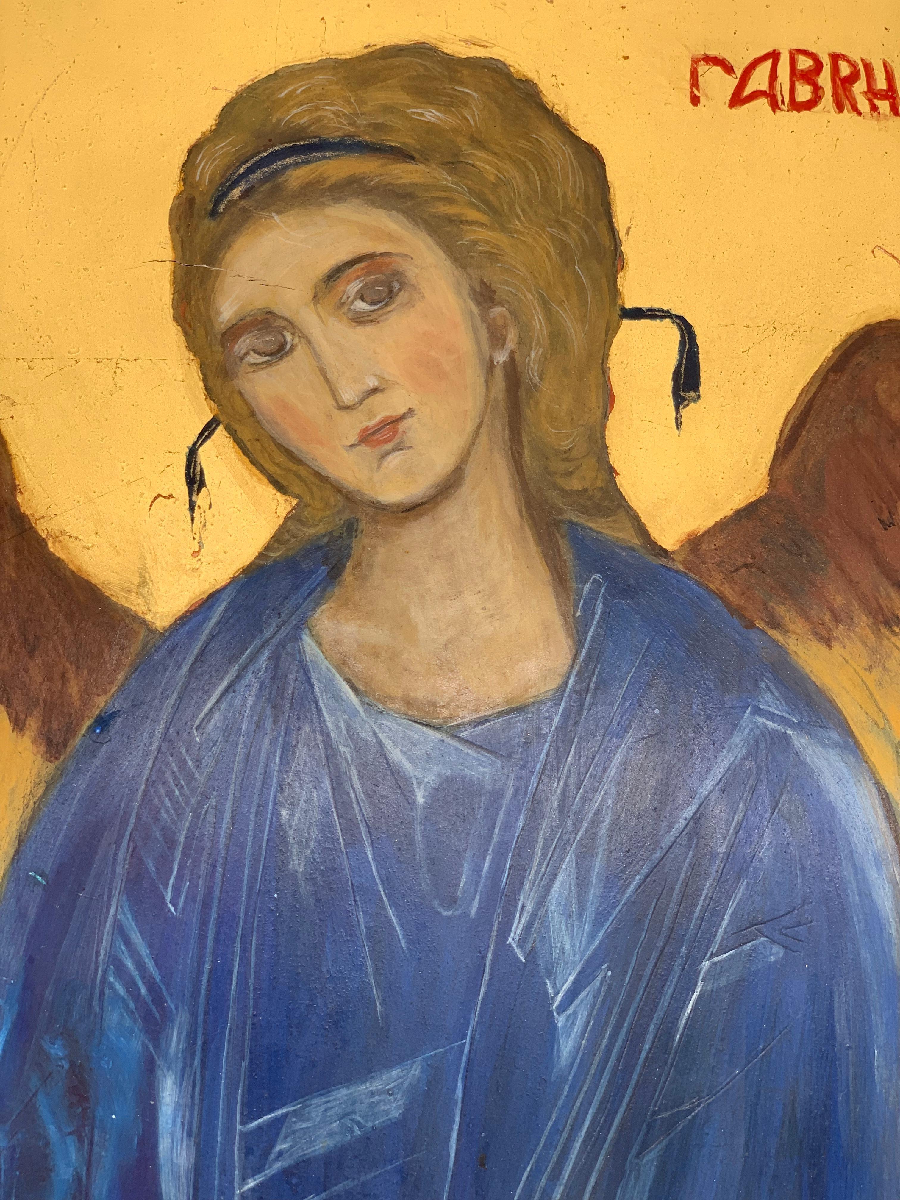 Beautifully painted icon of the archangel Gabriel.