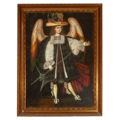 Monumental Cusco School Military Archangel, Viceroyal Peru, 18th Century