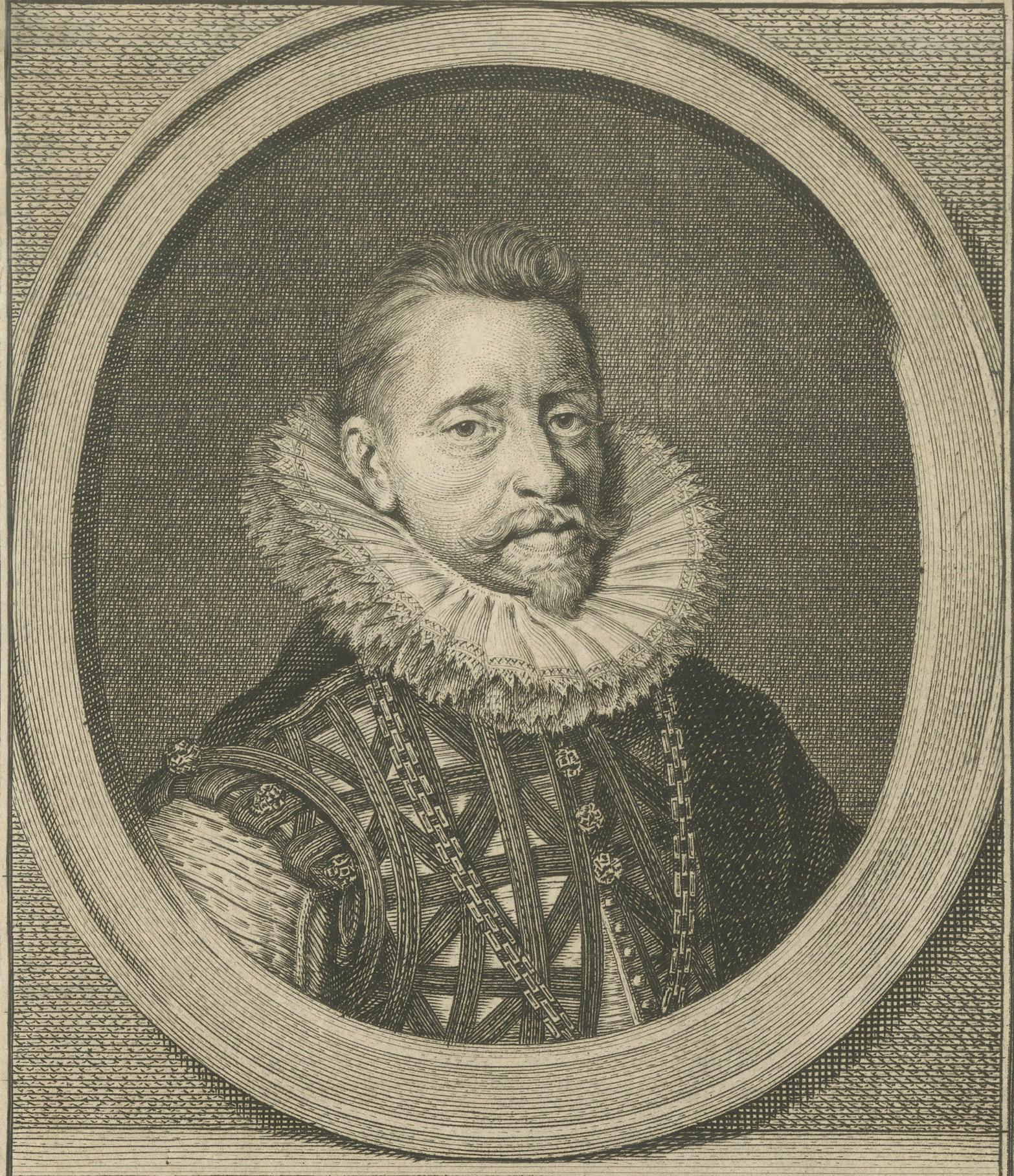 Archiduc Albert d'Autriche - Gravure ancienne de J. Houbraken, c.1750 Bon état - En vente à Langweer, NL