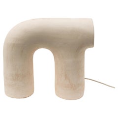 Arche #3 White Stoneware Lamp by Elisa Uberti