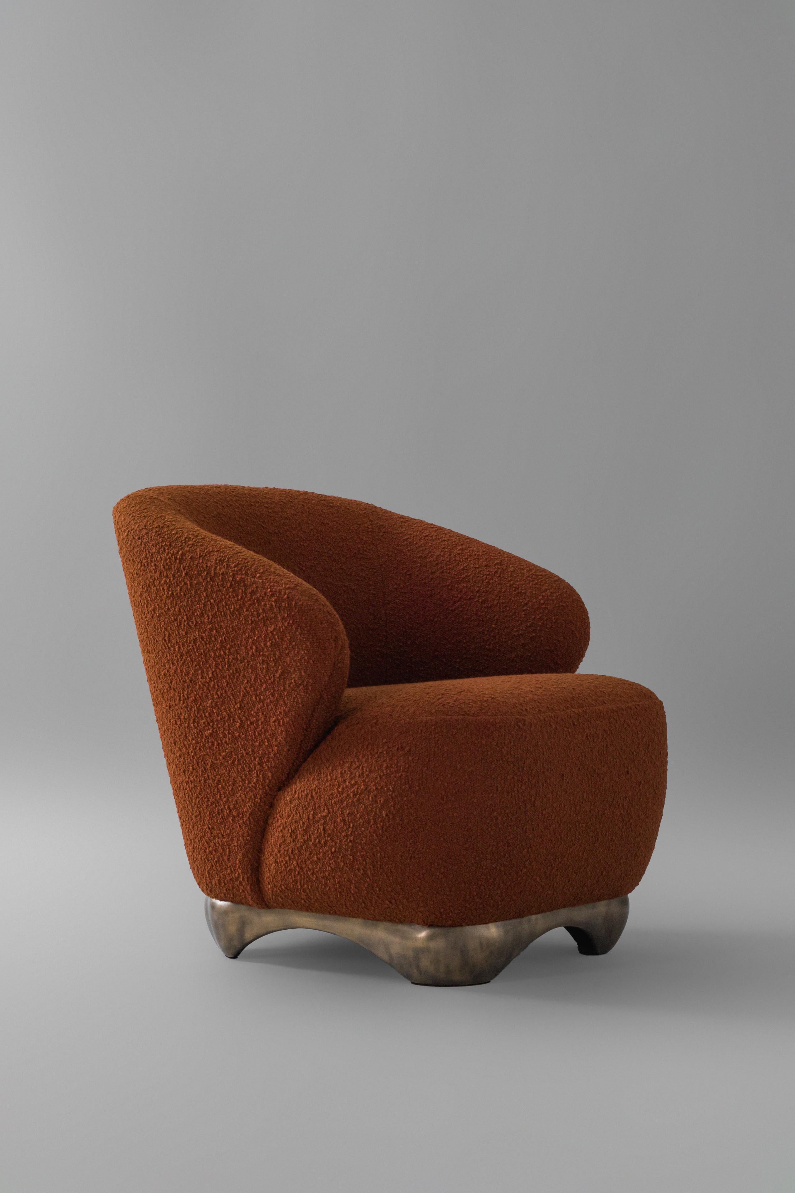 Modern Arche Lounge by DeMuro Das in Antique Bronze For Sale