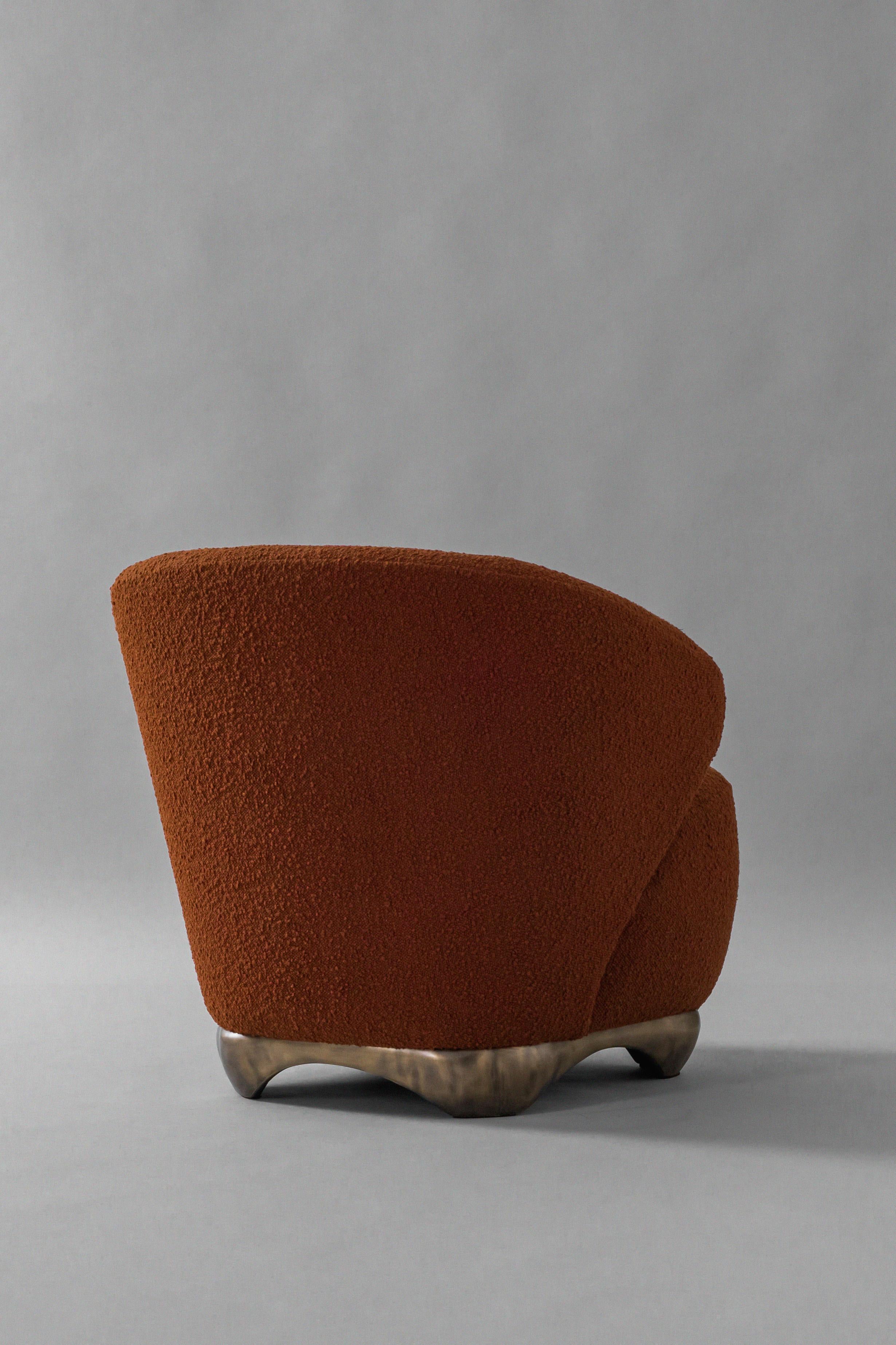 Indian Arche Lounge by DeMuro Das in Antique Bronze For Sale