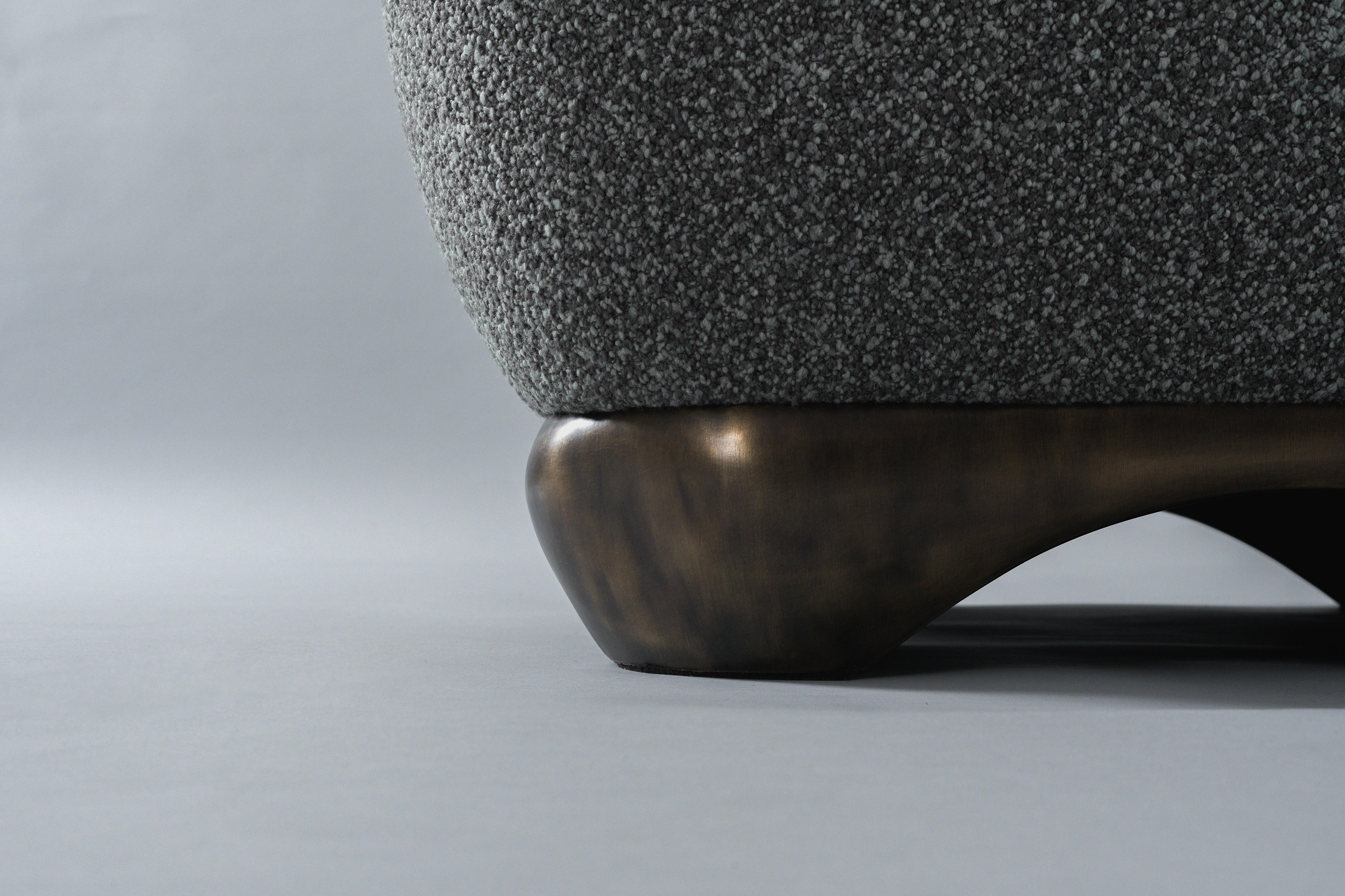 Contemporary Arche Lounge by DeMuro Das in Antique Bronze For Sale