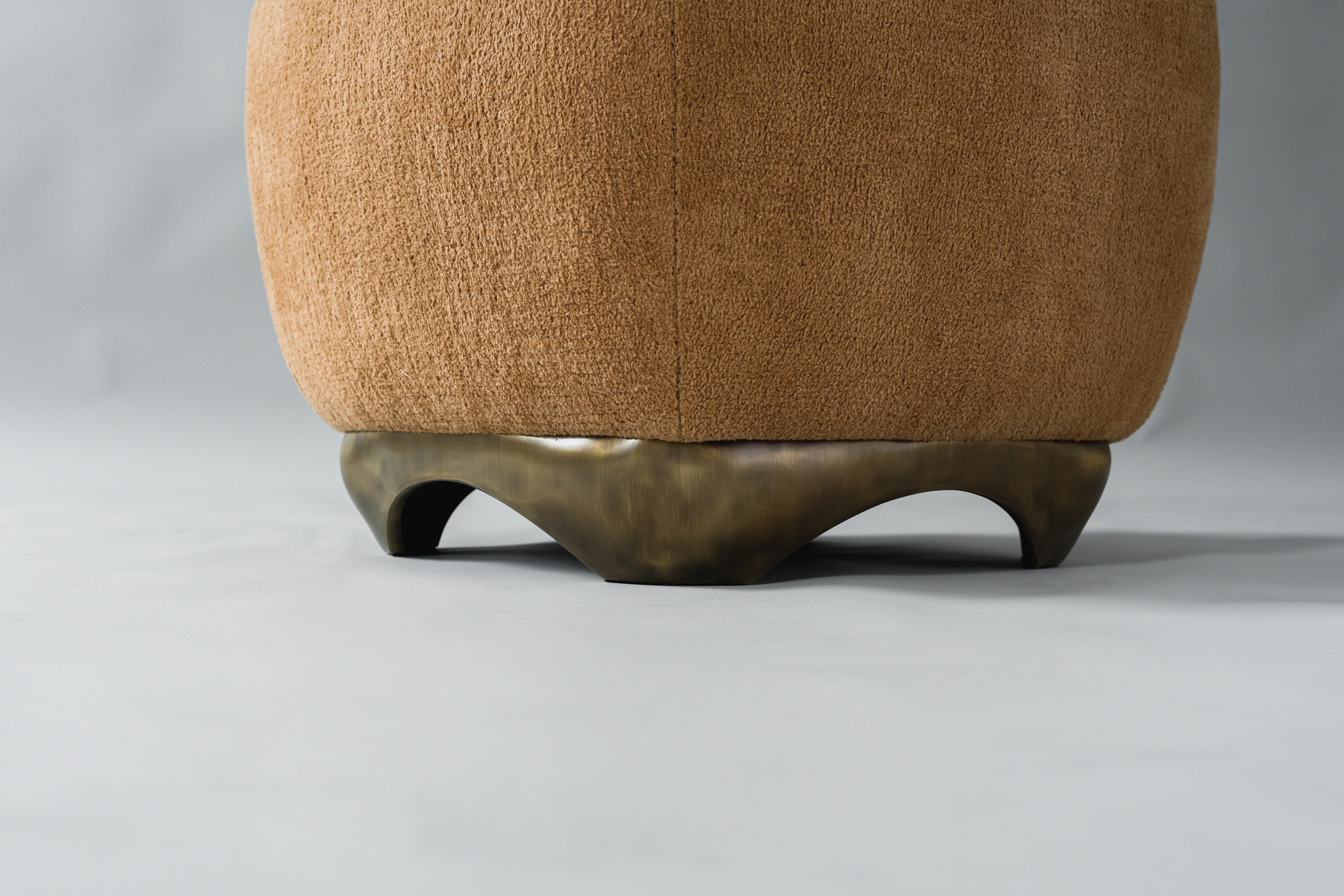 Modern Arche Ottoman by DeMuro Das in Antique Bronze For Sale