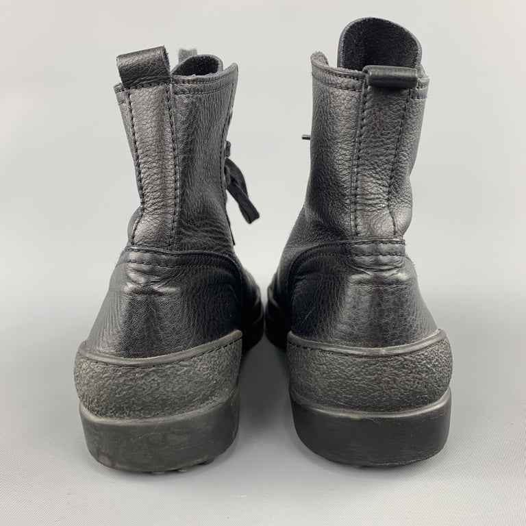 ARCHE Size 8 Black Leather Lace Up Rubber Sole Boots at 1stDibs | arche ...