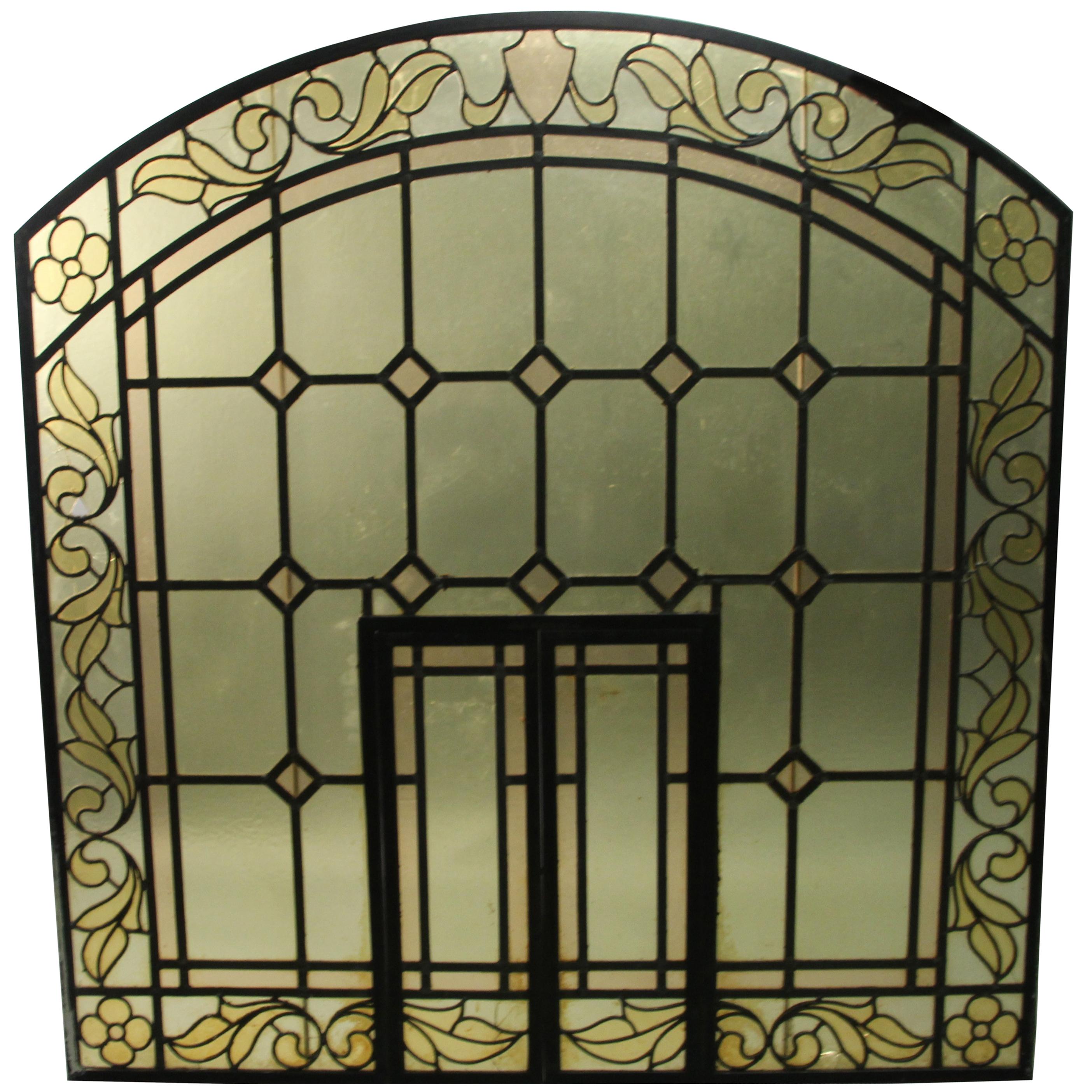 Arched 1920s Window with Moving Inside Panel