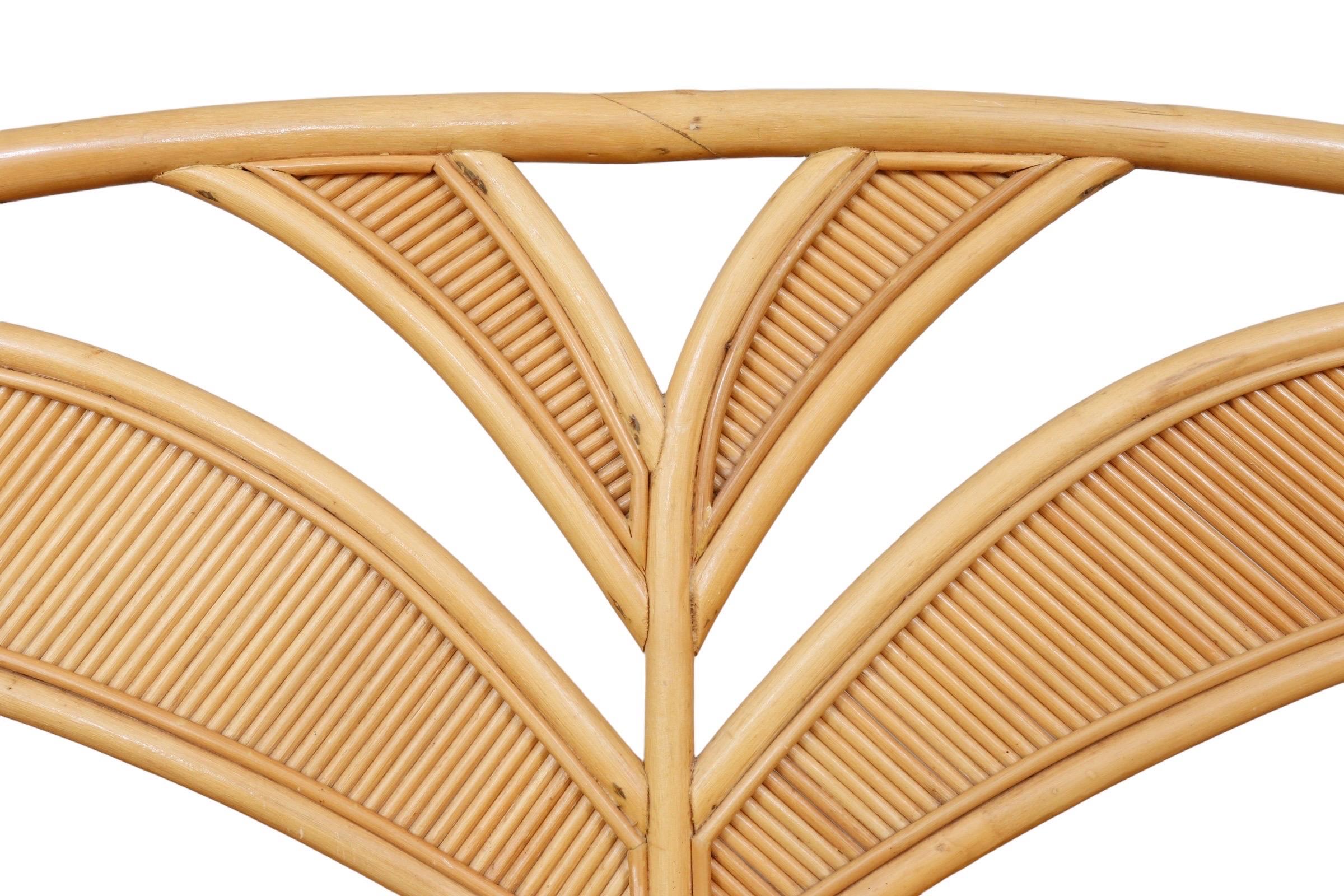 Arched Bamboo King Size Headboard In Good Condition In Bradenton, FL