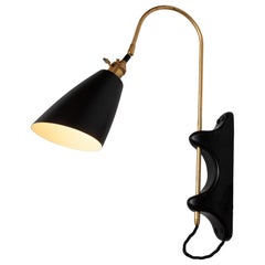 Arched Brass Swing Arm Sconce, Made in England