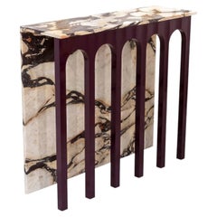 Arched Console in Onyxed Breccia Marble