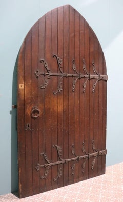 Arched Gothic Oak Cathedral Door