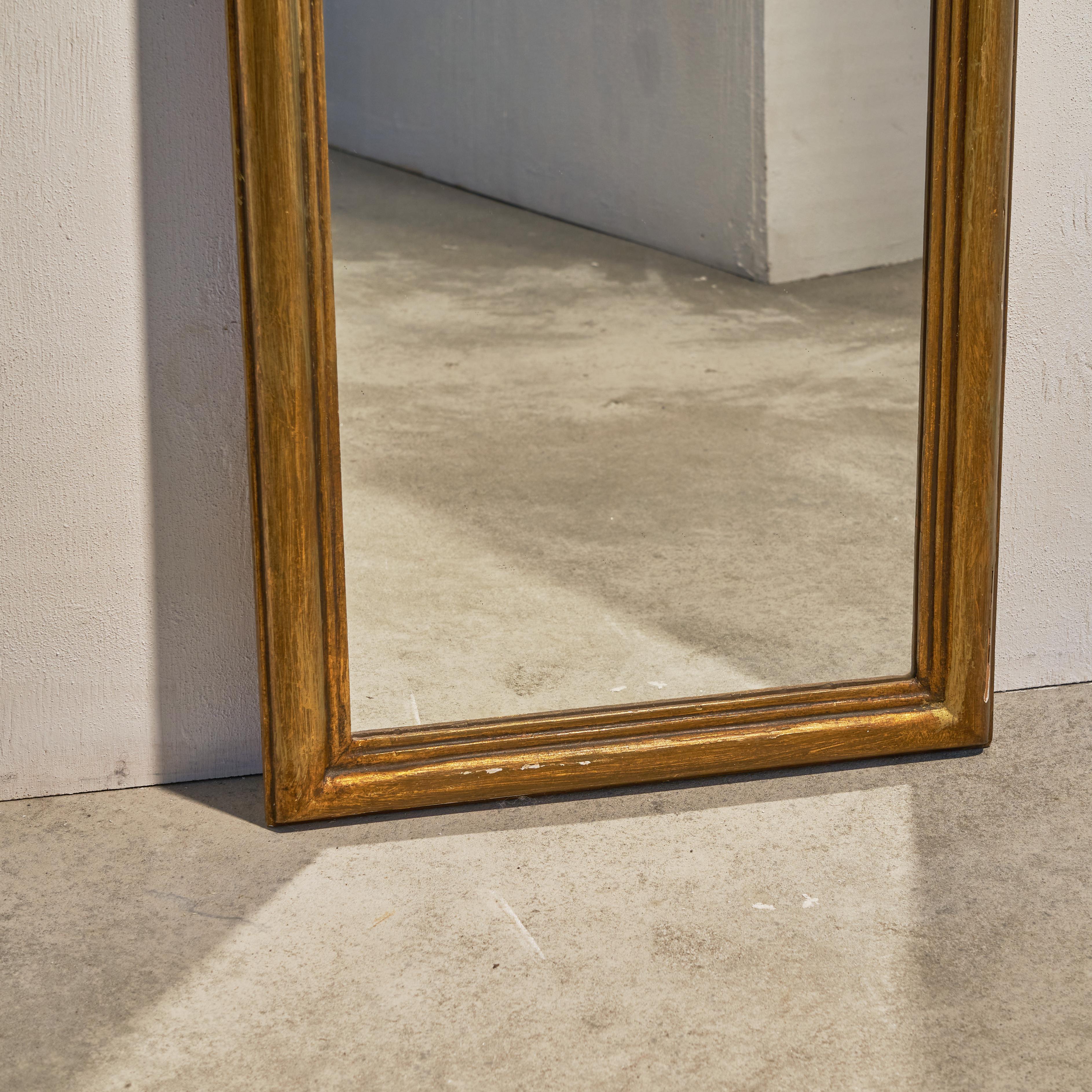 Arched Mirror in Gold Painted Wood at 1stDibs