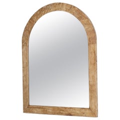 Bogenförmiger Spiegel, Holz und Glas, französisches Design, antik, 1920–1929