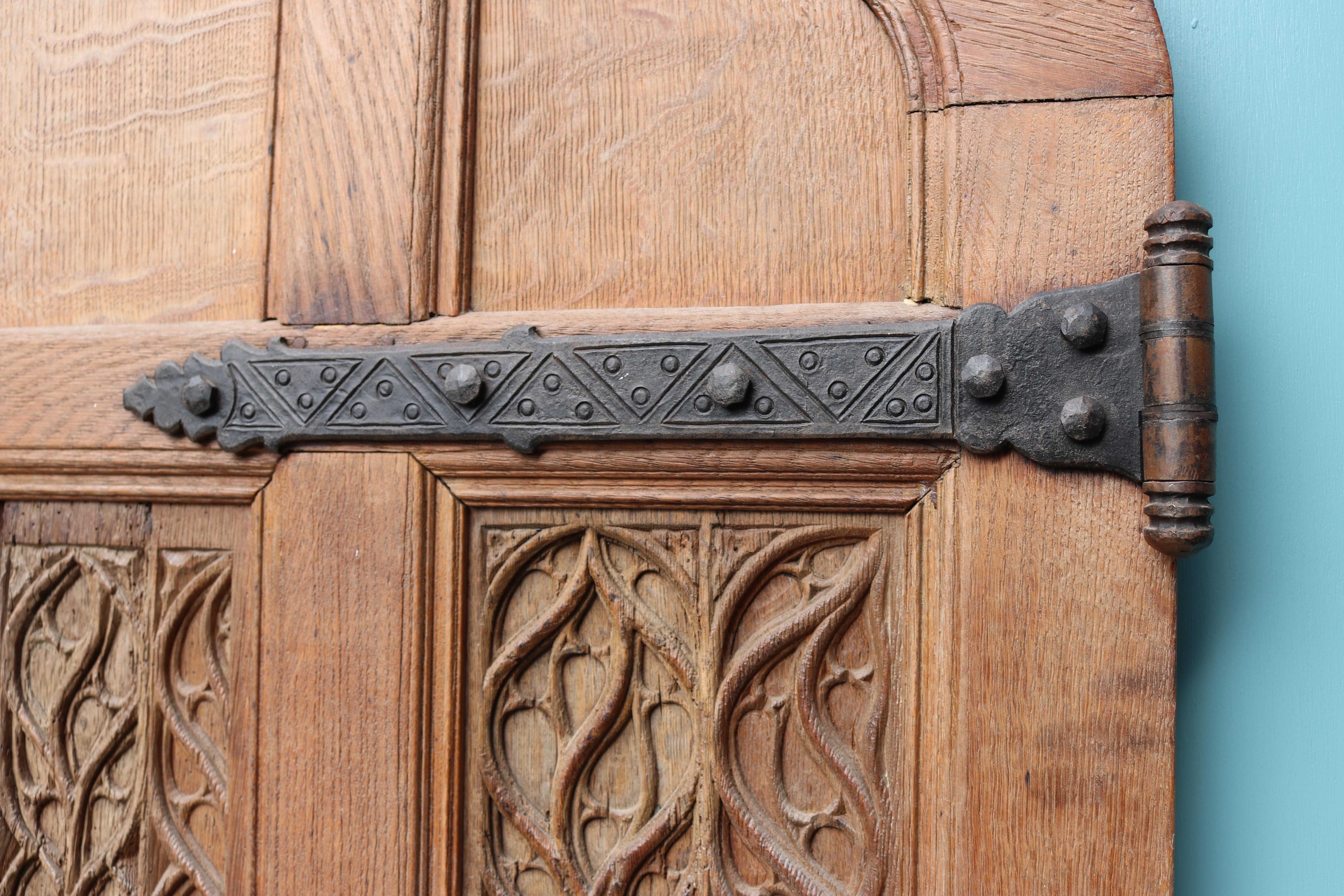 20th Century Arched Oak Interior/Exterior Door