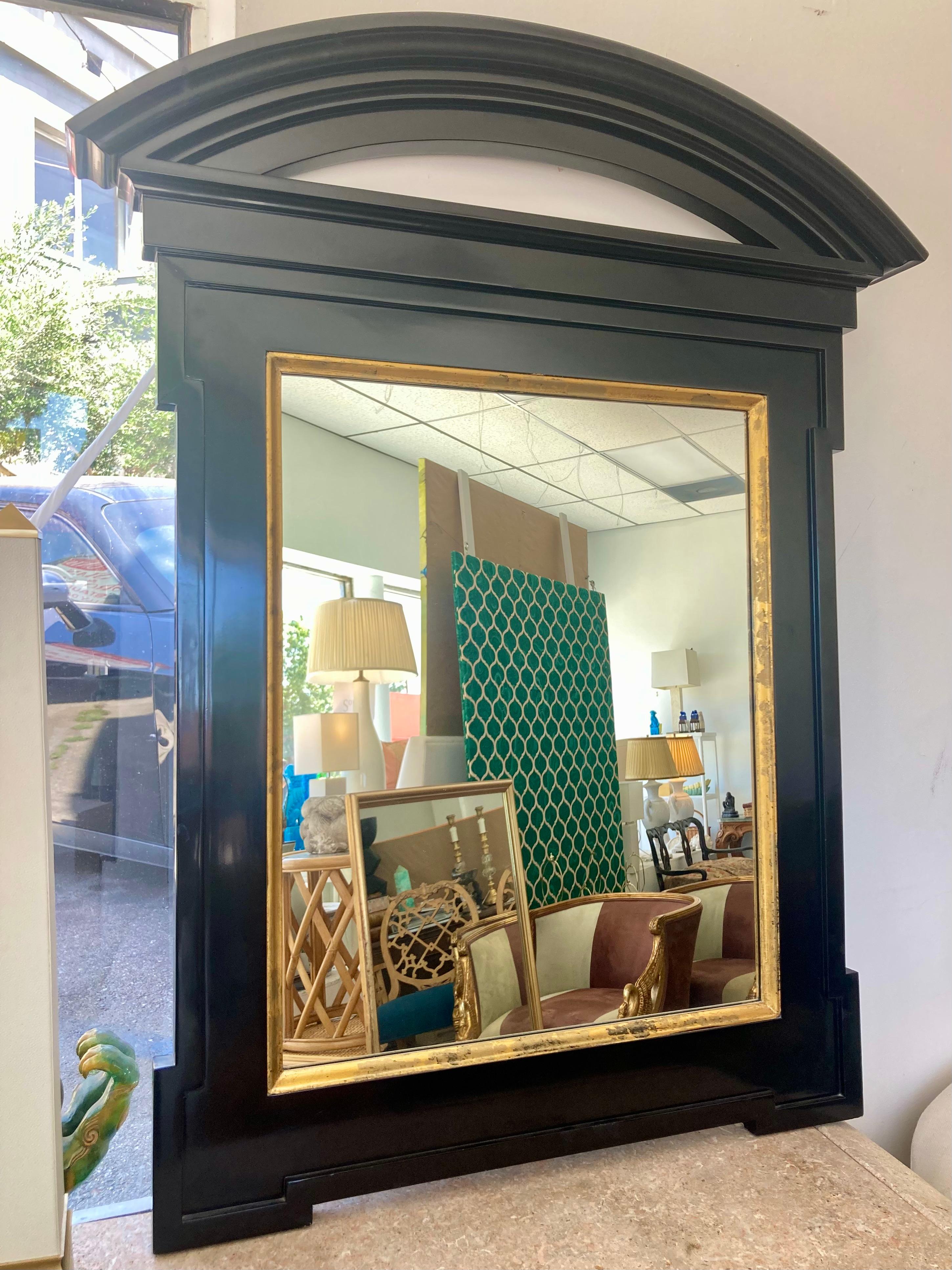 Modern Arched Pediment Mirror by John Hutton For Sale
