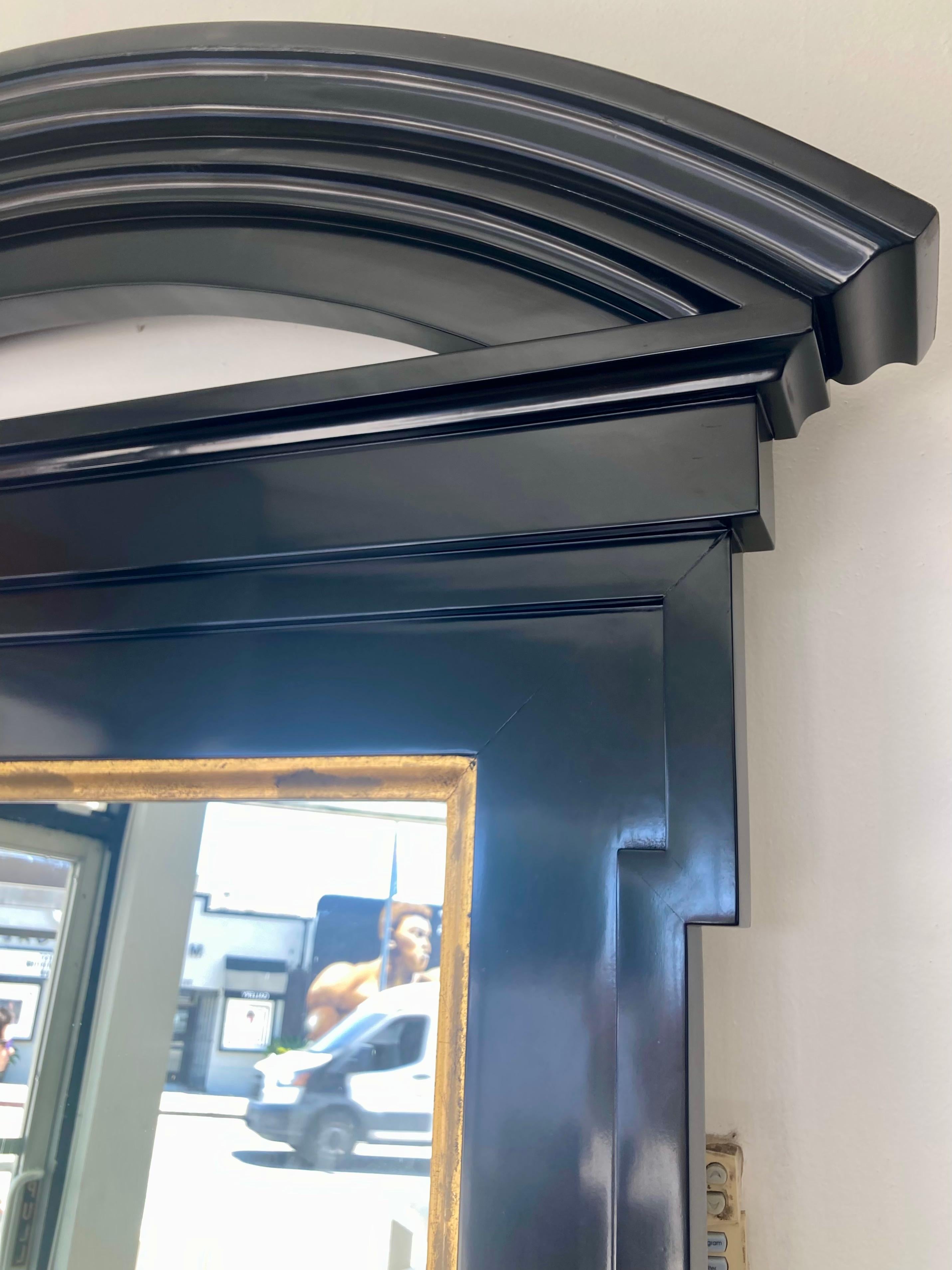 Late 20th Century Arched Pediment Mirror by John Hutton For Sale