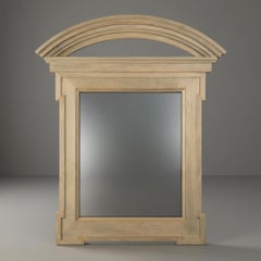 Arched Pediment Mirror in Natural Limed Wood by John Hutton for Donghia
