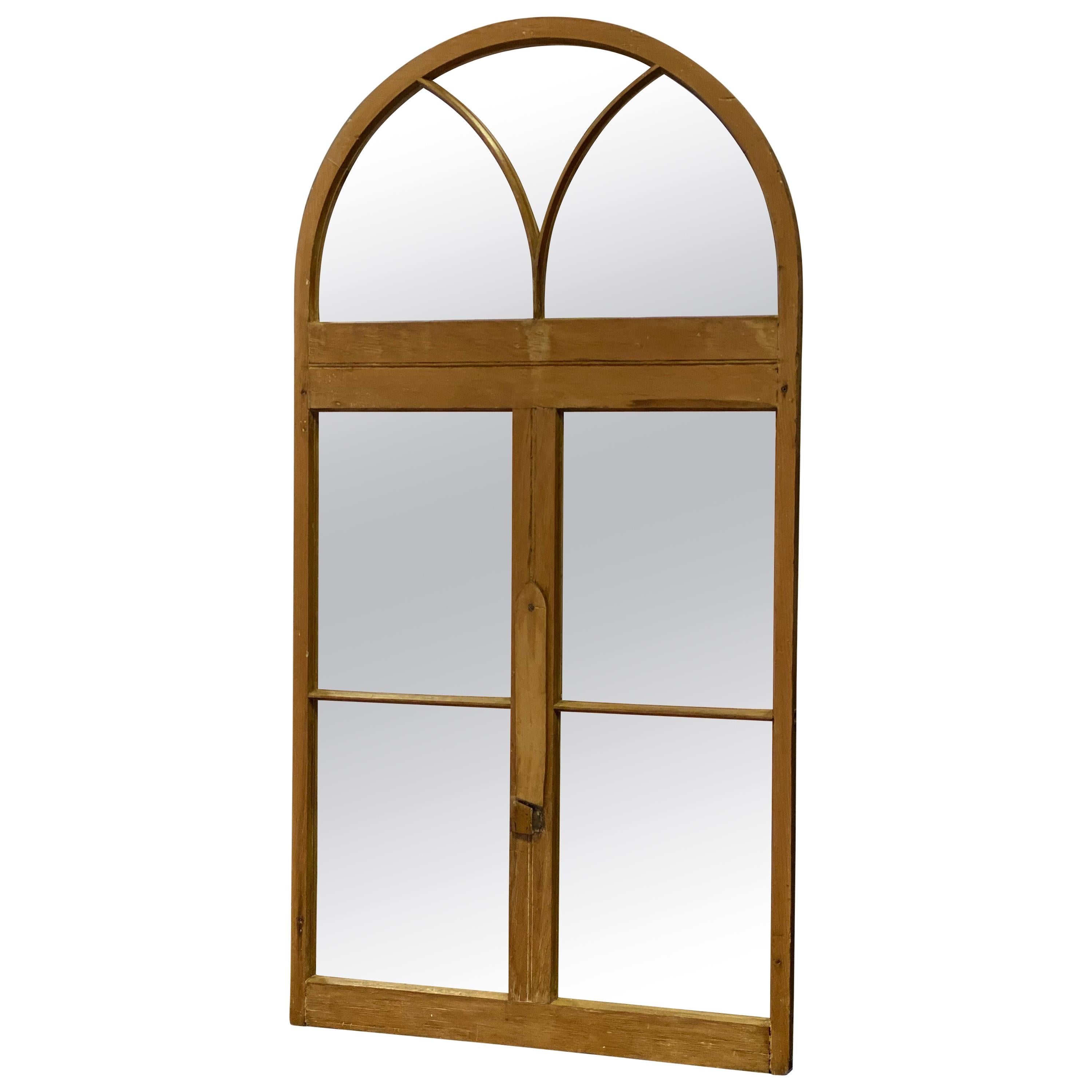 Arched Pine Architectural Full Length Mirror