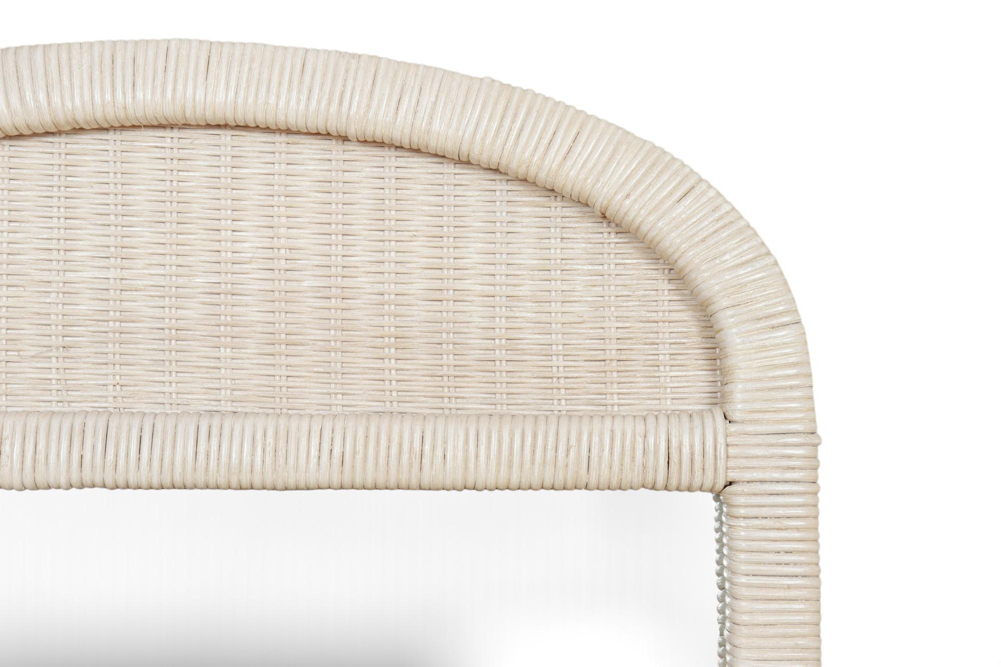 Arched Rattan Wall Mirror Attr. Henry Link In Good Condition For Sale In Bradenton, FL