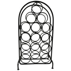 Arched Top Wrought Iron Wine Rack after Umanoff