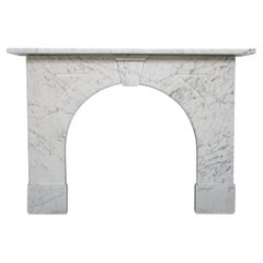 Arched Victorian Carrara Marble Fireplace Surround