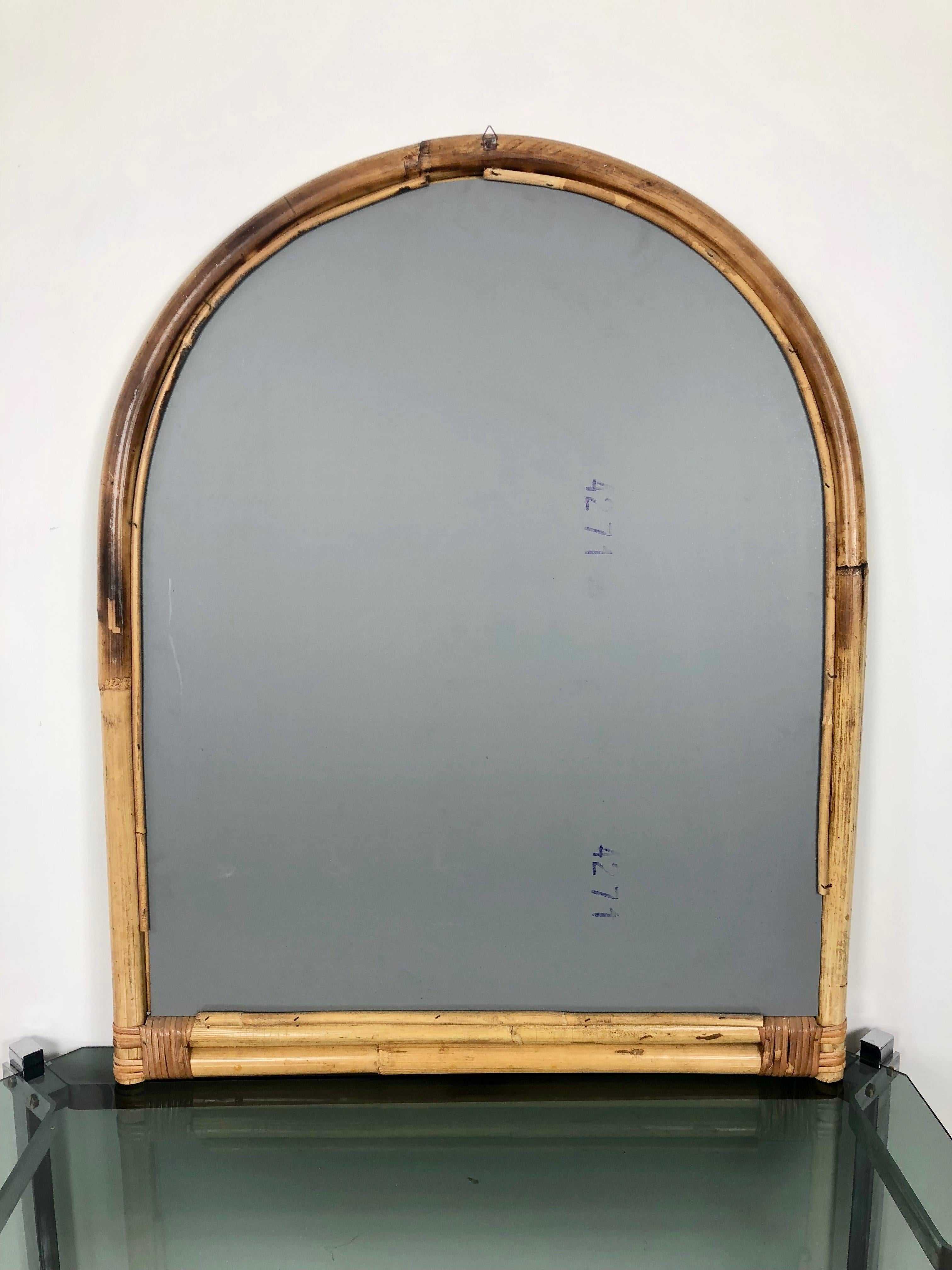 arch bamboo mirror