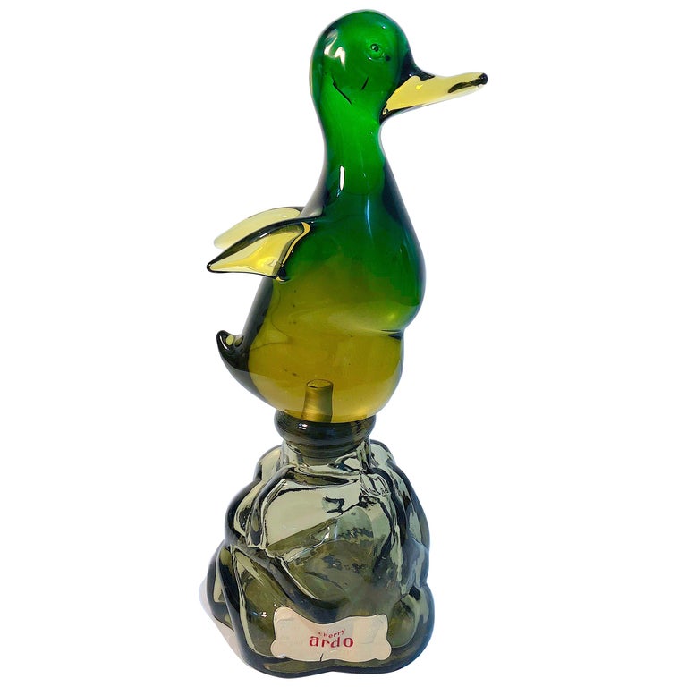 Archemide Seguso Alabastro Murano Duck Decanter for Luxardo For Sale at