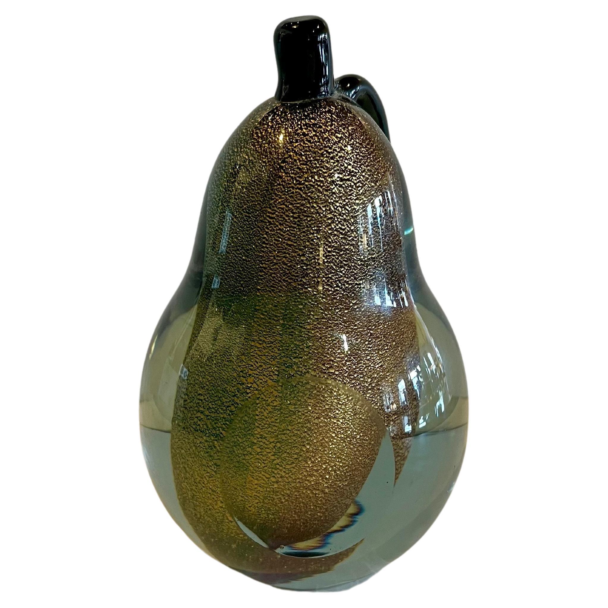 Mid-Century Modern Archemide Seguso Murano Gold Sommerso Polvery Glass Bookend Sculpture For Sale