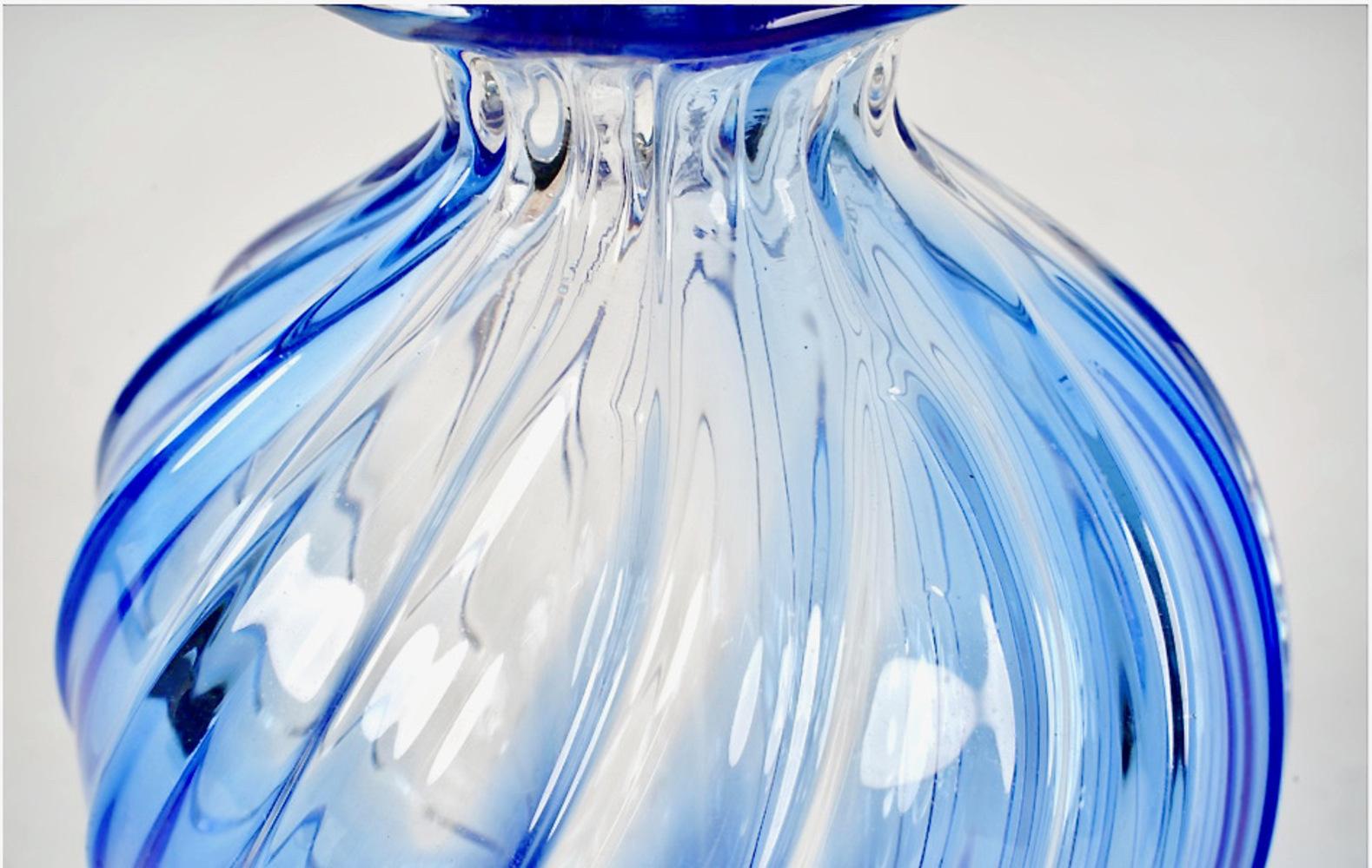 Modern Archemide Seguso Twisted Glass Vase For Sale