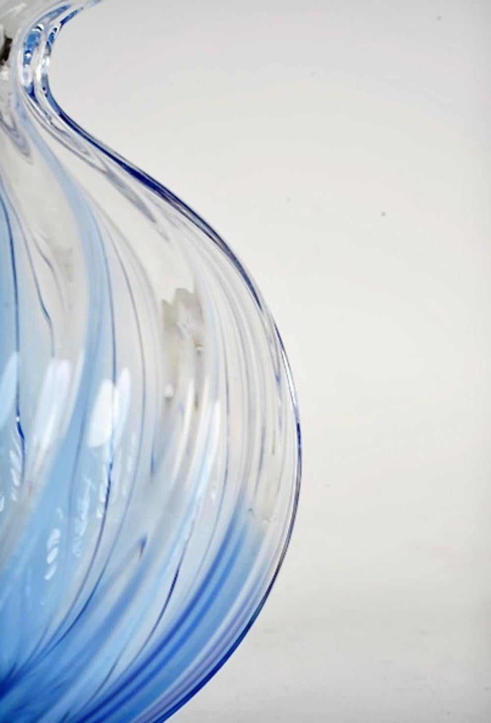 Italian Archemide Seguso Twisted Glass Vase For Sale