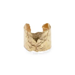 Archeo Fragment 2 Hand-Sculpted Bracelet in Gold-Plated Metal by Marion Fillancq