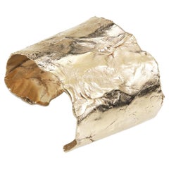 Archeo Fragment 2 Hand-Sculpted Bracelet in Gold-Plated Metal by Marion Fillancq