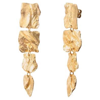 Archeo Squelette 1 Paia di orecchini in metallo placcato oro di Marion Fillancq