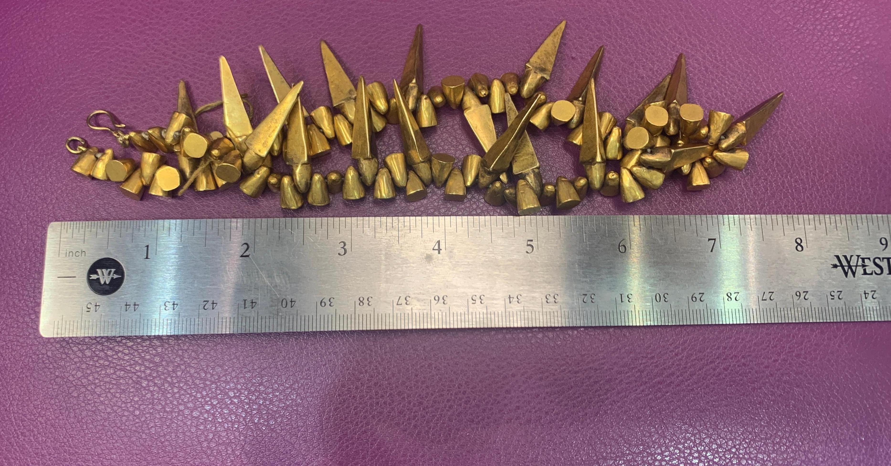 Archeological Revival Spike Necklace In Excellent Condition For Sale In New York, NY