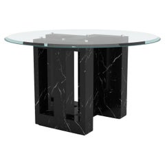 Archeology One, Classical Nero Marquina Marble Table by Luca Scacchetti