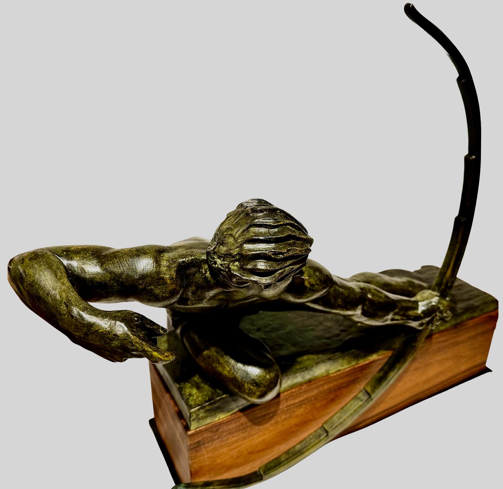 French Archer by Alexandre Kelety Bronze Early 20th Century Art Deco