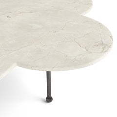 Archer Coffee Table in Crema Marble & Blackened Brass by August Abode