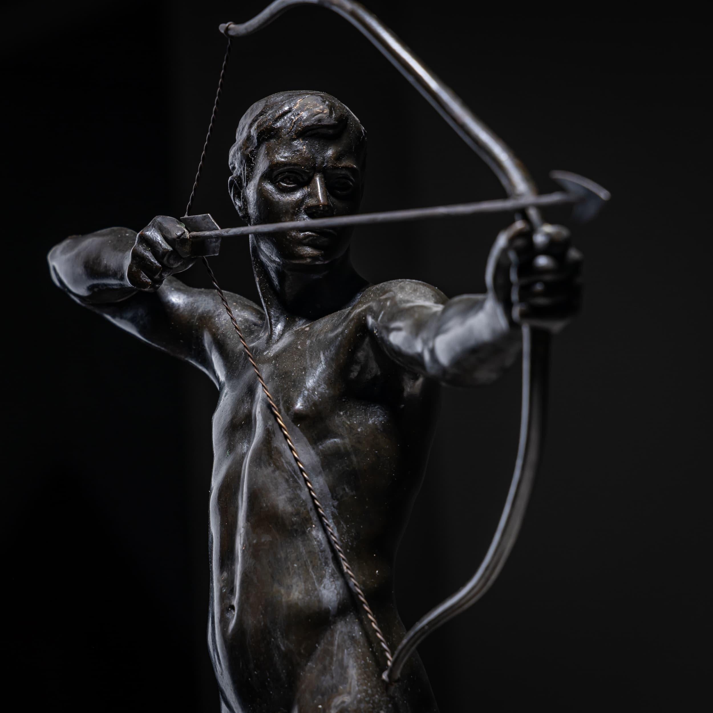 Archer in Bronze by Paul Moye (German, 1877–1926), Early 20th Century in vendita 4