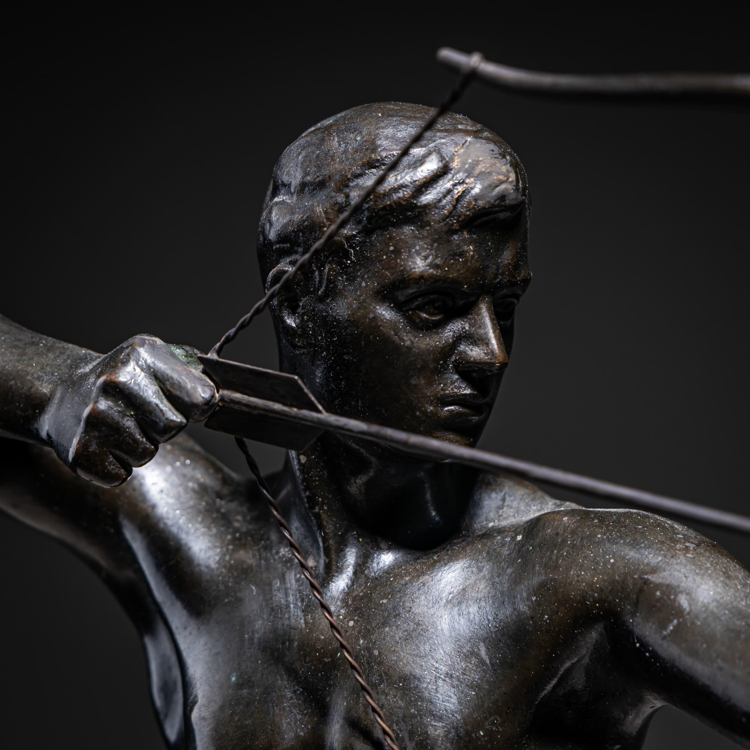 Archer in Bronze by Paul Moye (German, 1877–1926), Early 20th Century in vendita 8